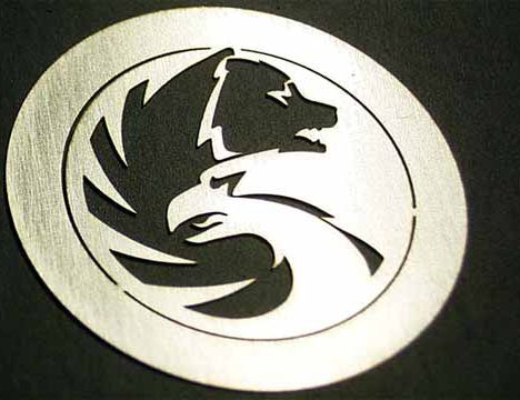 Lasercut Masken für Lichtprojektionen vergrößerte Darstellung