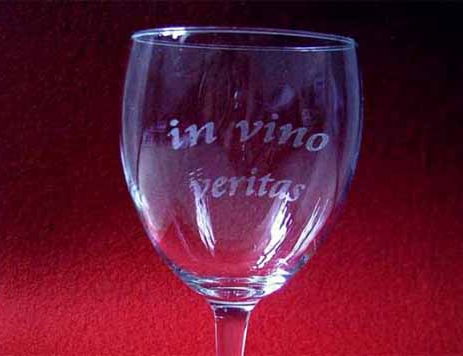 Laserbeschriftung Trinkglas Wein
