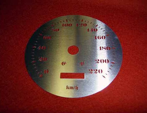 Lasercut von Tachoscheiben aus Aluminium