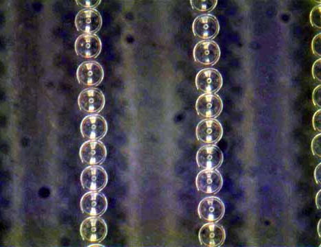 Mikroskopaufnahme Lasergravur Glas