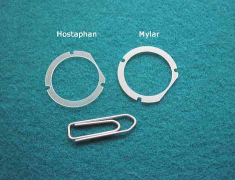 Vergleich Laserschneiden Hostaphan und Mylar PET Folie