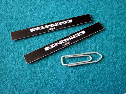 Barcodeplatten Lasergravur eloxiertes Aluminium