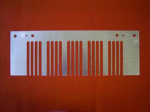 Lasercut von Düseneinlagen aus Edelstahl 0,1mm stark